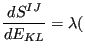 $\displaystyle \frac{d S^{IJ} }{d E_{KL} } = \lambda ($