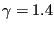 $ \gamma=1.4$