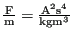 $ \frac{\text{F}}{\text{m}} = \frac{\text{A}^2\text{s}^4}{\text{kg}\text{m}^3}$