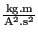 $ \frac{\text{kg}.\text{m}}{\text{A}^2.\text{s}^2}$