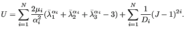 $\displaystyle U=\sum_{i=1}^{N} \frac{2 \mu_i}{\alpha_i^2}(\bar{\lambda}_1^{\alp...
...{\alpha_i}+\bar{\lambda}_3^{\alpha_i}-3)+\sum_{i=1}^{N}\frac{1}{D_i}(J-1)^{2i}.$