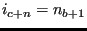 $ i_{c+n}= n_{b+1}$