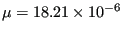 $ \mu=18.21 \times 10^{-6} \:$